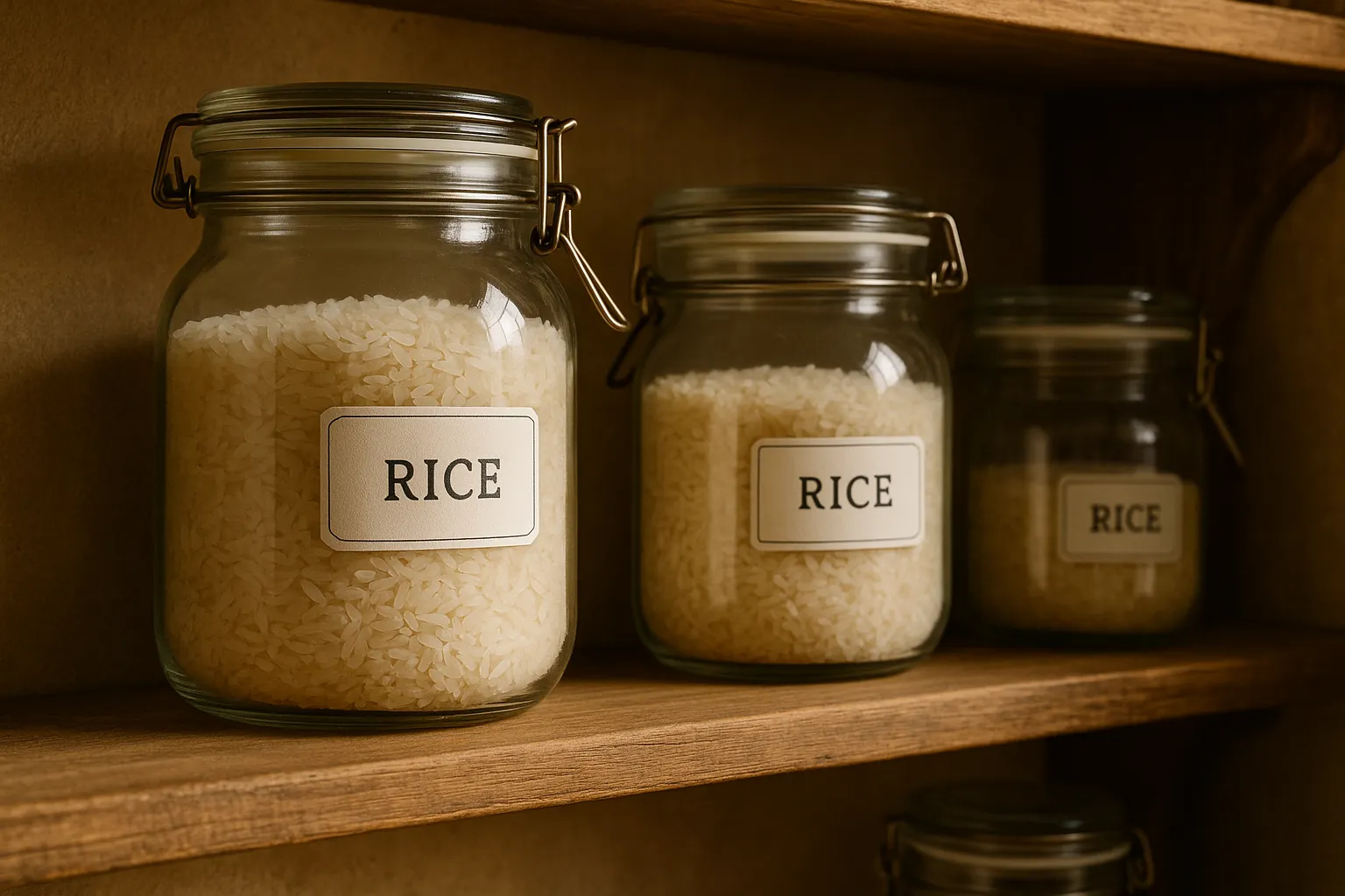 ترفند نگهداری برنج در جار‌های شیشه‌ای ‌
