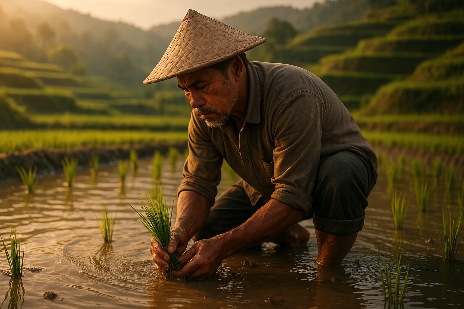زندگی یک شالیکار کشت برنج