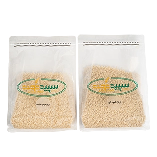 برنج قهوه ای و دودی هیزمی